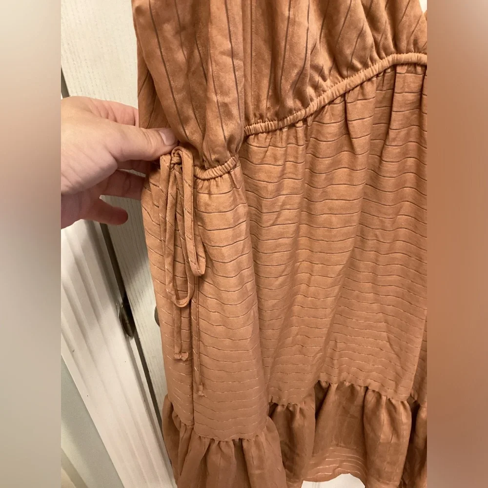 Perfectly Priscilla NWT Causing A Disturbance Rust color dress Medium women’s - Picture 3 of 8